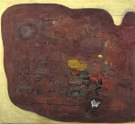 Burial 52x56 oil on wood 2010